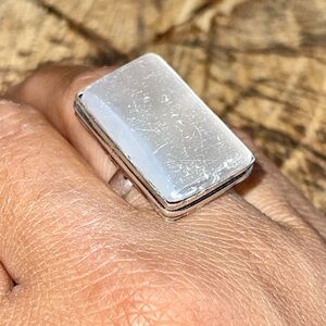 Selenite Ring Size 8